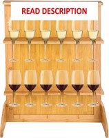 $56  2 Tier FUMINGPAL Wine Glass Holder Stand Rack