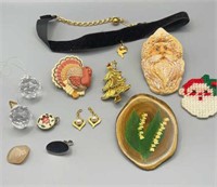 Lot Misc Pendants, Brooches, Crystals more