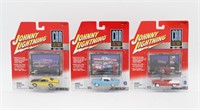 (3) Johnny Lightning Car Culture Die Cast Cars