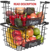 $26  Wire Baskets with Chalk Label - 2 Set