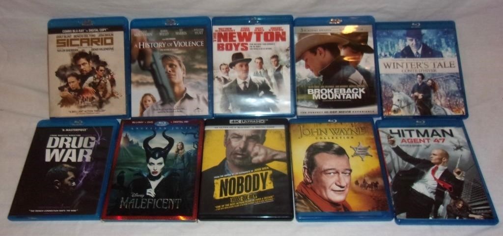 10 blu-ray movies.