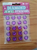 G) New Pack of Diamond Jewel Stickers, purple