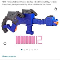 NERF Minecraft Ender Dragon Blaster, 4-Dart