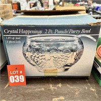 Crystal Happenings 2 Pc. Punch/Party Bowl