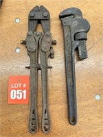 Vintage Cutter & Adjustable Wrench