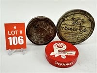 Vintage Round Tins (3)