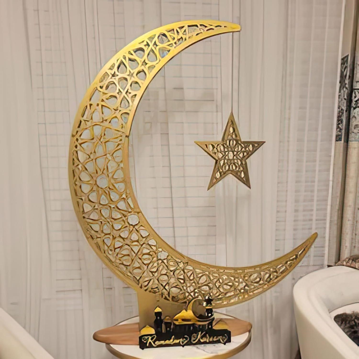 Metal Crescent Islamic Ramadan Decor