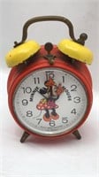 Vintage Minnie Mouse Disney Alarm Clock Retro