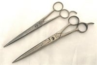 Two Keen Kutter barber's scissors