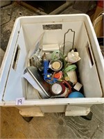 WHITE ROLLING BIN AND CONTENTS