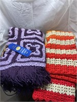 2 Crocheted Throws/Blankets 1st Place American