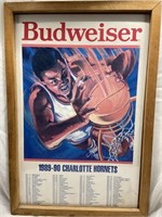 Vintage Charlotte Hornets Budweiser Advertisment