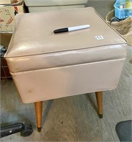 VINTAGE SEWING STOOL AND CONTENTS