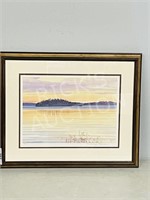 framed LTD print 83/500 signed Huntley Brown