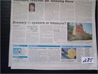 Local Brewery Articles and Newspaper Advertisement