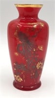 Japanese Vase Red Floral & Pheasant