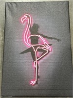 Pink Flamingo Ballerina Canvas