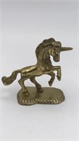 Brass Unicorn Figure On Base