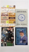 Detroit Lions Schedules & 2 Used 1969/1970 Tickets