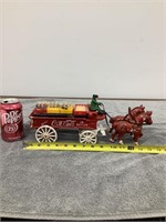 Cast Iron Coca-Cola Wagon w/ Horses