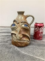 8" Stoneware Face Jug by Mike Hayes of Henryville