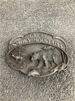 1986 Great Smoky Mountains Pewter Belt Buckle
