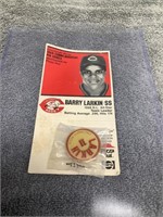 1989 Pizza Hut Barry Larkin Commemorative Pin w/