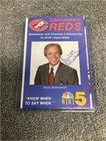 1992 Reds Schedule Autographed by Marty