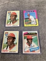 Four George Foster Cards  1974, (2) 1978, 1979