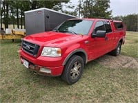 2004 F150 4x4 Ford, red w/ black leather int,.....