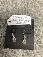 Sterling Silver Gemstone Drop Earrings