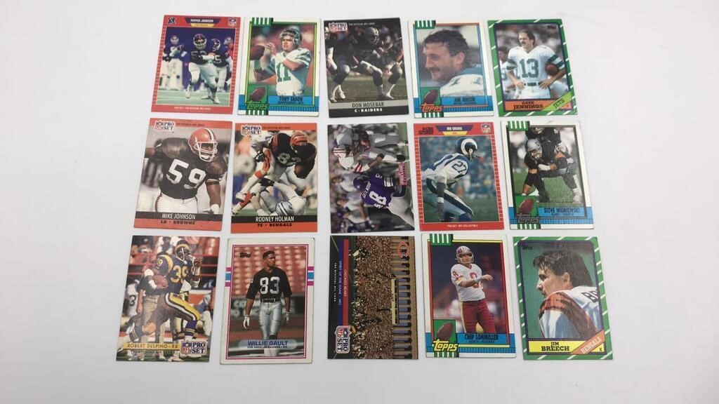 15 Assorted Football Trading Cards