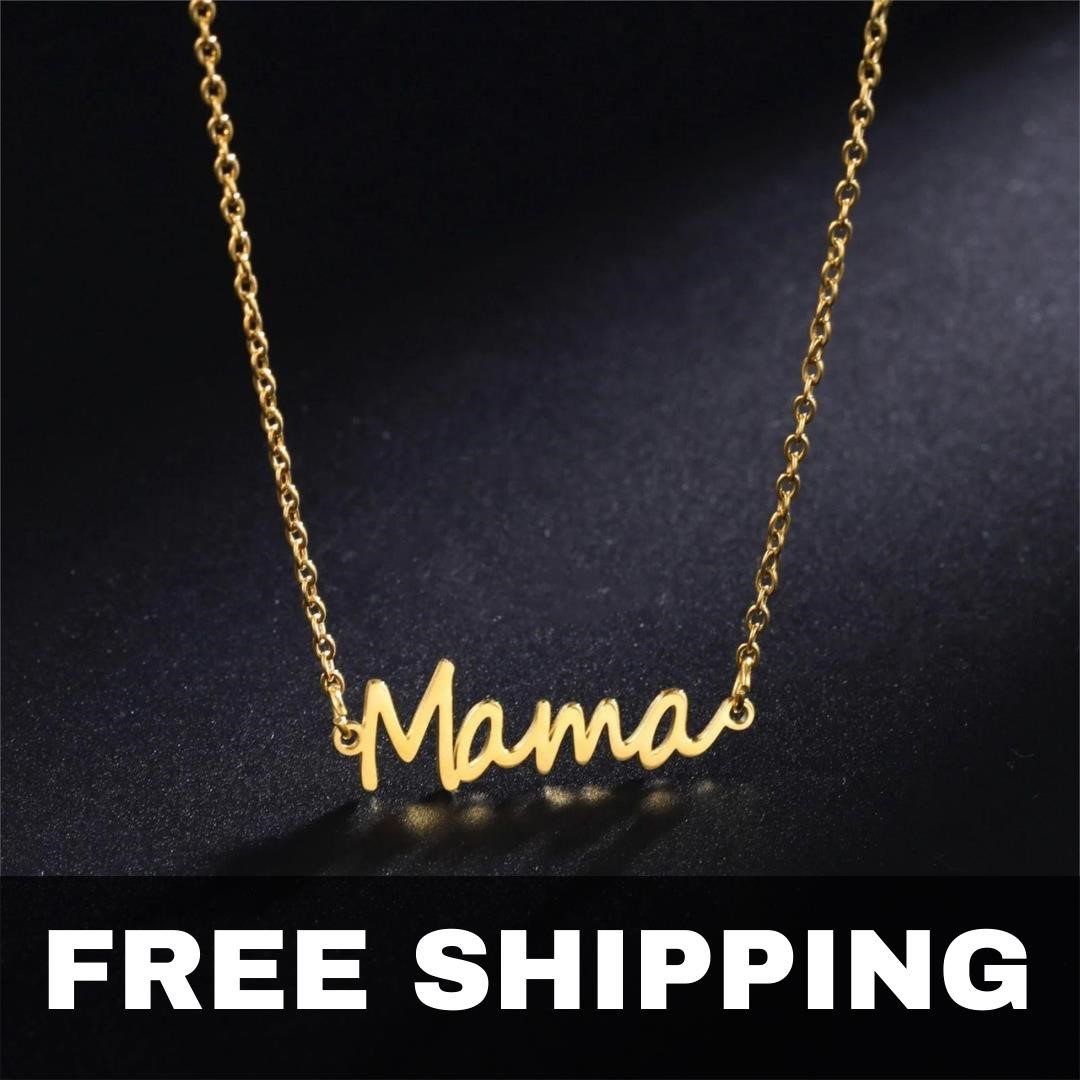 NEW Mama Letter Pendant Necklace Stainless Steel