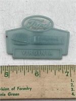 Vintage advertising world, fair Ford clip on tag