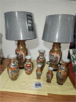 Vases & lamps appr 24" t