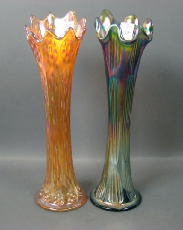 Two Fenton Carnival Glass Vases