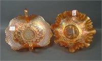 Two Fenton MArigold Carnival Glass Items