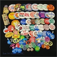 Collectible Pinback Buttons (Mostly 1970s)