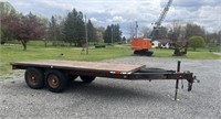 8x14 flat bed deckover trailer, stake pockets