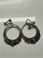 STERLING SILVER TURQUOISE EARRINGS