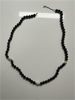 14K GOLD PEARL BEADED NECKLACE
