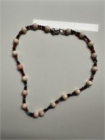 STERLING SILVER BEADED NECKLACE