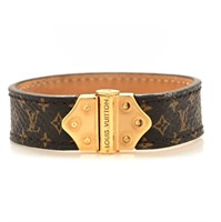 Louis Vuitton Monogam Gold Tone Bracelet
