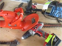 Skil 18V drill and hedge saw