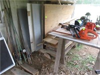 All plywood sawhorses and wood
