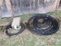 Electric wire, drip hose, breaker box