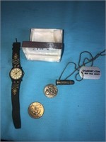 Silver bullet brigade, watch, coins