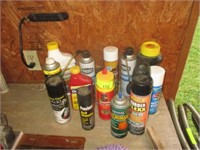 Bug spray, foam, paint, misc