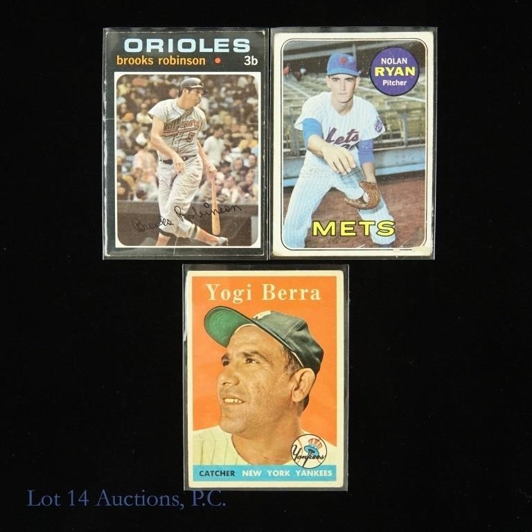1958 Yogi Berra, 1969 Nolan Ryan Baseball Cards ++