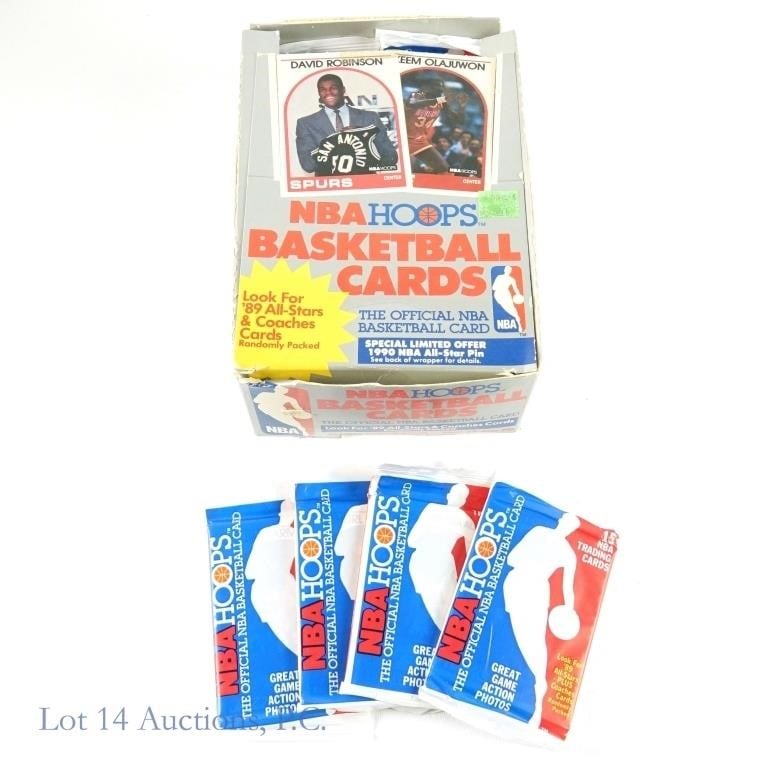 1989-90 Hoops Basketball Wax Box W  / 36 Packs